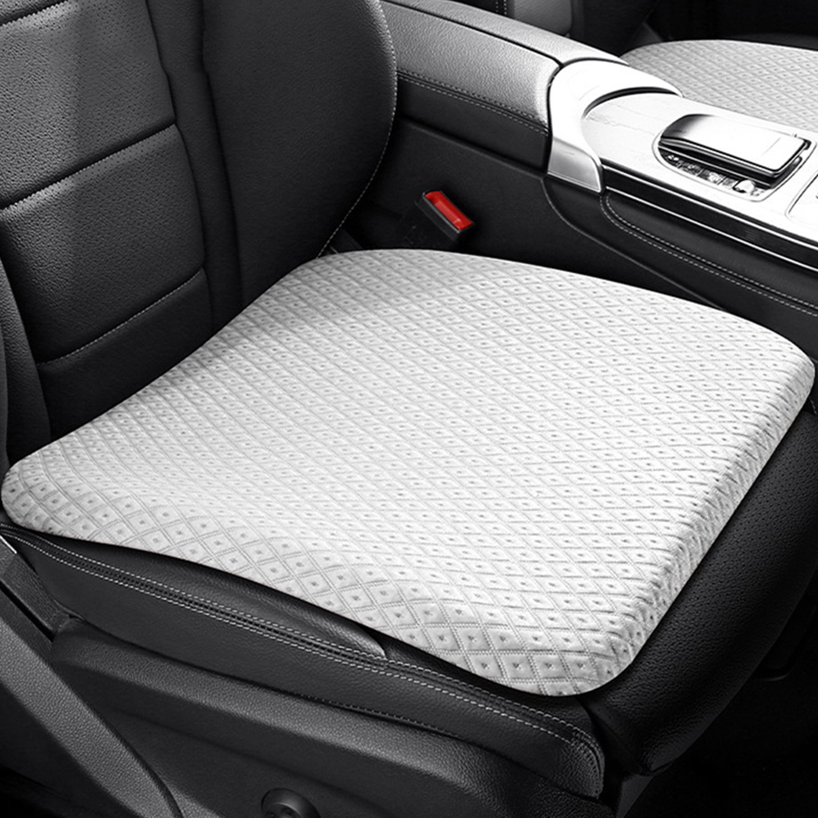 Everlasting Comfort Memory Foam Car Seat Cushion - Tailbone Pain Relief, Driving Seat Cushion for Short People - Office, Wheelchair, Gaming Chair, Travel - Non-Slip, Washable Cover